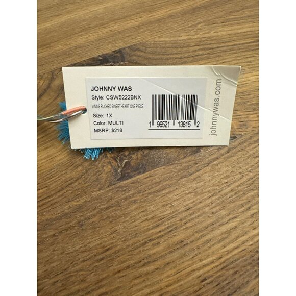 Johnny Was Ruched Floral Sweetheart One Piece Swimsuit 1X Plus Size NWT $218 - Picture 4 of 7